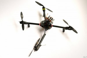 Post-incident: the UAS with one broken boom — the only damage